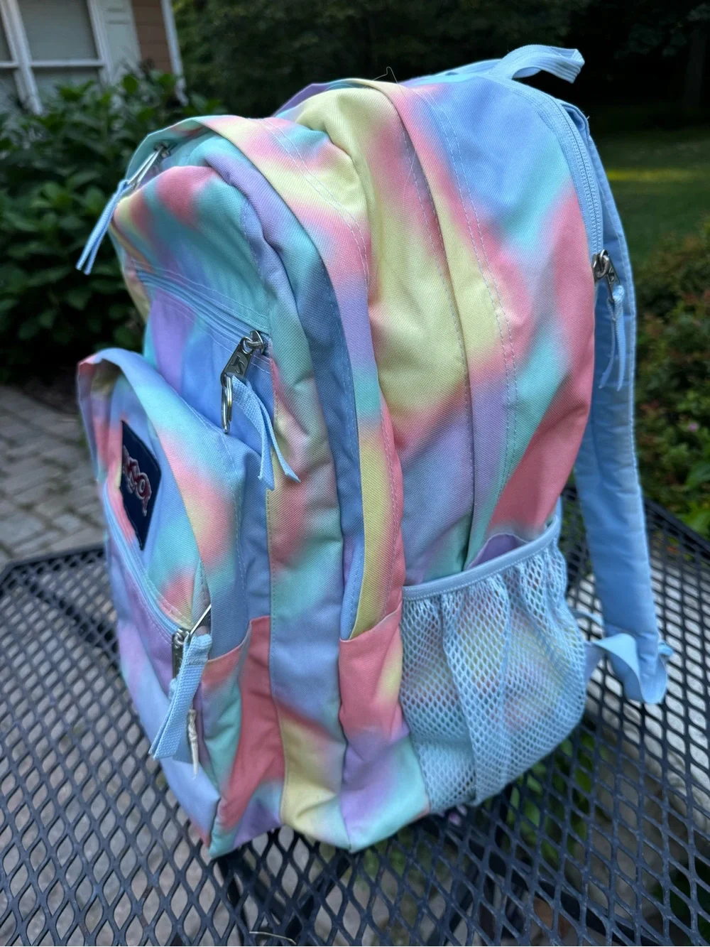 Jansport Pastel Tie-Dye Kids Backpack in Blue, Pink, Purple, Yellow, Green